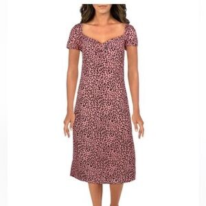 Re:named Cheetah Print Midi Dress